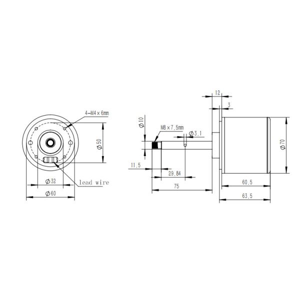 мотор движения вперед 10kg Trolling подгонял водоустойчивый мотор Dc для шлюпки