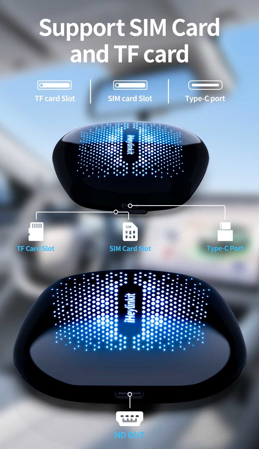 WiFi Car Ai Box audi a5 carplay Android 13 Qualcomm 8 Core 4G+64GB