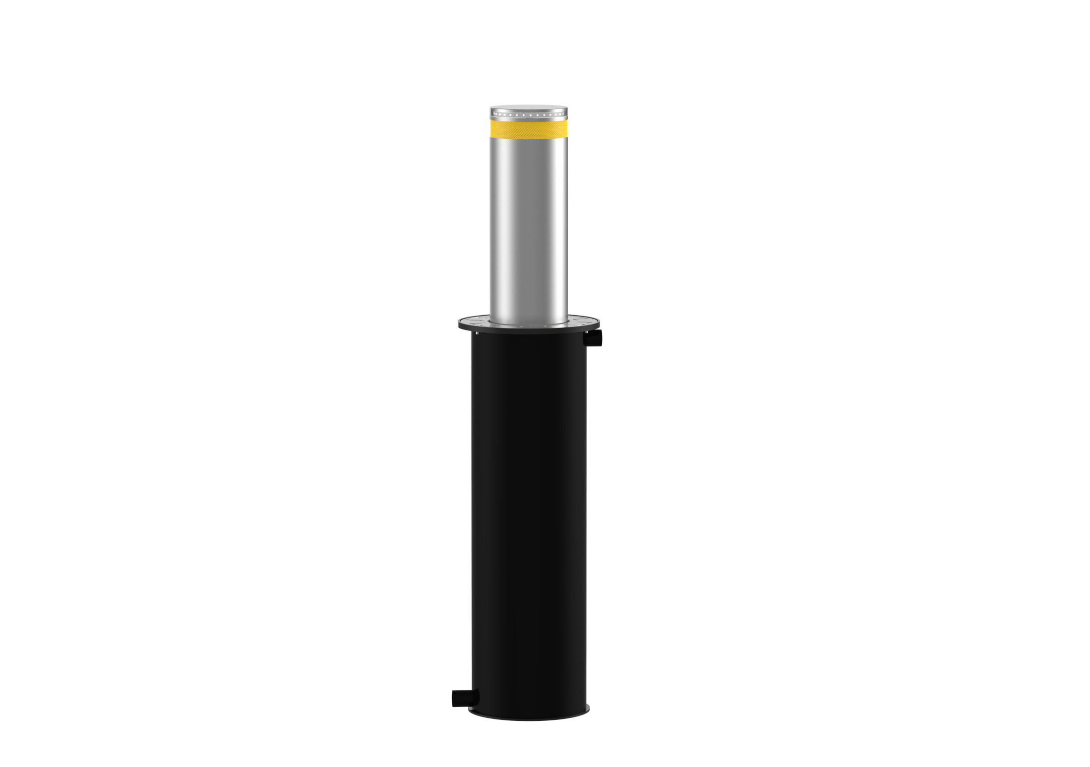 Heavy-duty flange hydraulic lifting bollards featuring fast retraction performance, deep underground embedding, engineered for traffic vehicle access blocking
