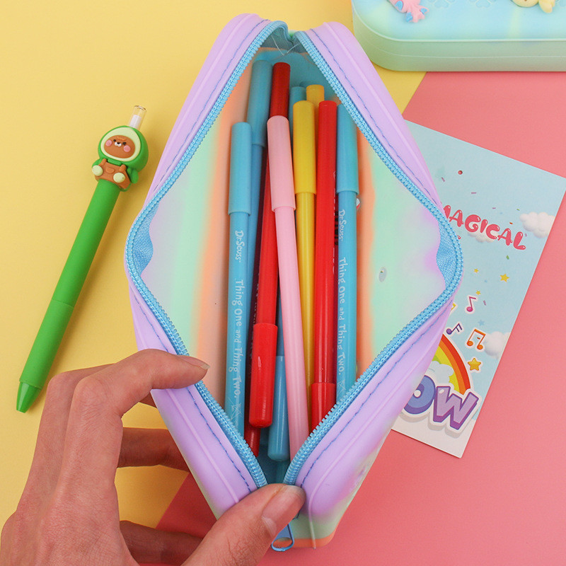 DIY Силиконовый карандаш Капсула большой милый карандаш для мальчиков девочек Рождественские подарки школьные принадлежности для детей Подарок держатель ручки