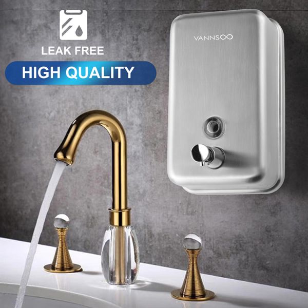 Heavy Duty 1200ml Stainless Steel Soap Dispense Commercial Bathroom Accessories