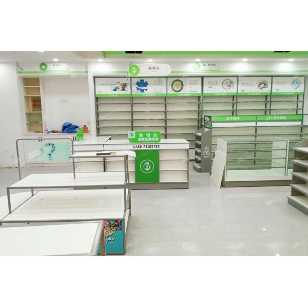 02-DYJYS004 Branded Store Design Display Pharmacy Customized Display Rack for Pharmacy Shelf Design