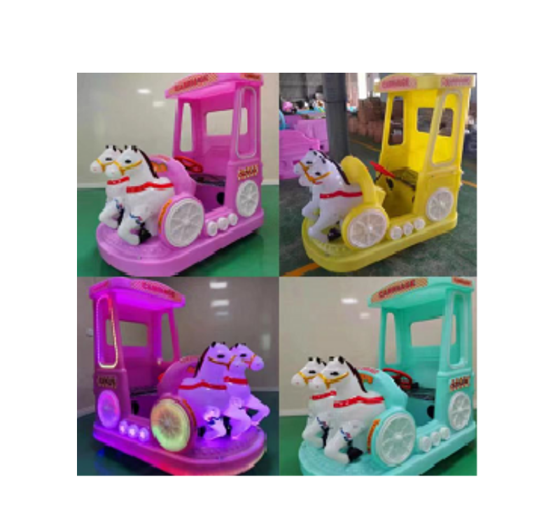 Controle remoto e iluminação Carro elétrico para unisexo no parque de diversões pequeno