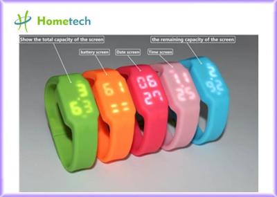 2GB à la montre multifonctionnelle USB du bracelet LED de silicium d'entraînement d'instantané de 32GB USB avec le logement pour carte de Tf