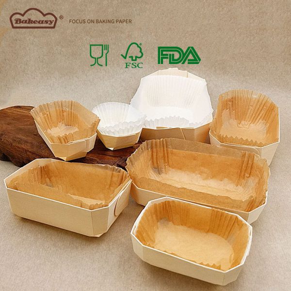 Loaf Tin Liner Rectanular Baking Paper Cups Greaseproof Disposable Muffin Liners