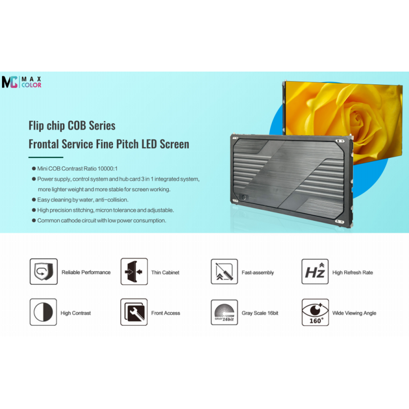 P1.25 3840hz Novastar COB LED Display With Die Casting Aluminum Cabinet