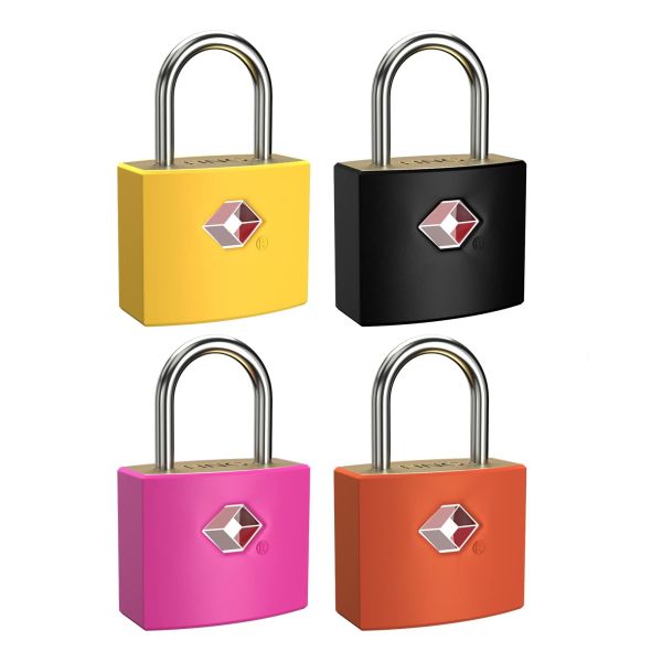 TSA Brass Luggage Locks with Keys Anti-Theft Padlock RARLUX Model TSA9020 for Suitcases Gym Lockers Laptop Bags Travel Etc