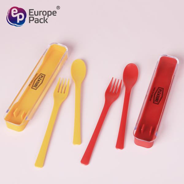 Healthy Eco-Friendly Plastic Cutlery Fork Spoon Set Travel Picnic Camping Flatware Set