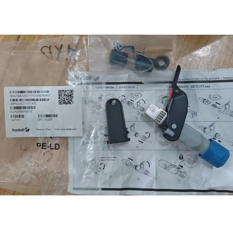 OCTIS PLUG KIT SFP/SFP+ with Rubber Gland Set OCTI117500 | Rugged Fiber Optic Connector Kit