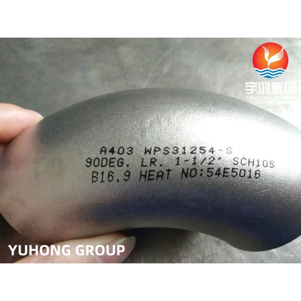 SS 90 Deg LR Elbow ASTM A403 UNS S31254-S B16.9 Нефтеперерабатывающие заводы