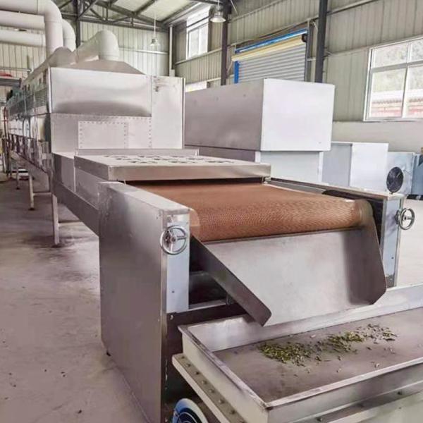 Herb Industrial Microwave Drying Equipments Sterilization Wearproof 24KW