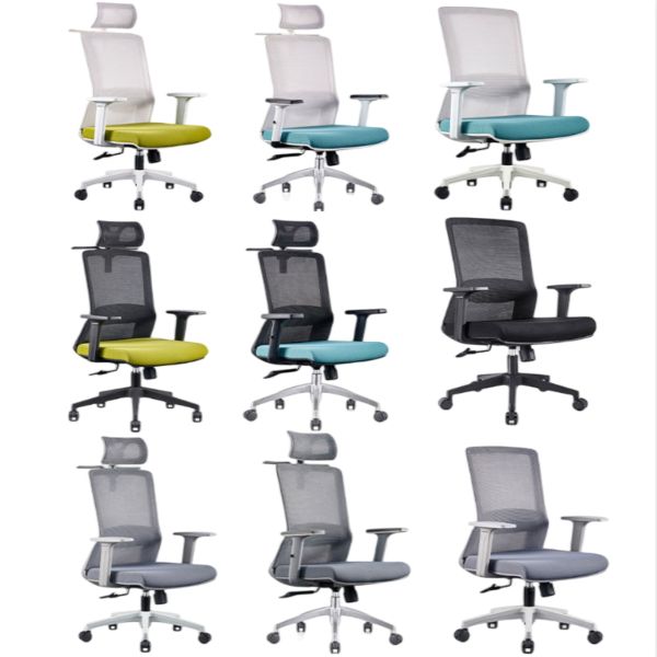 Mélange arrière et siège rembourrée en PU Chaise de bureau pour bureau de mode par Mike-H