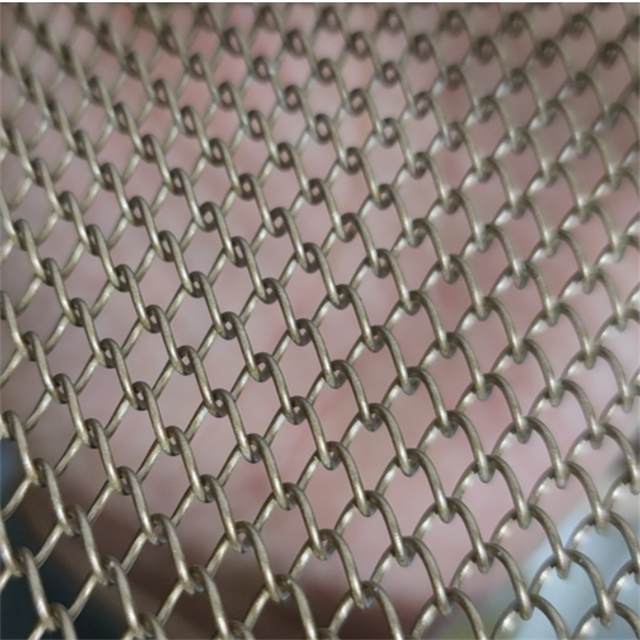 Colorful Woven Chain Drapery Fabric Decorative Interior Metal Screen Wire Mesh for Hotel