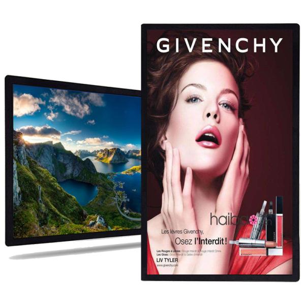 wall mounted 65 inch wifi 3G 4G Car and taxi Advertising lcd screen high quality lcd advertising