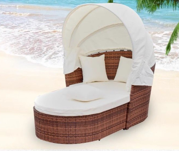 CE BSCI Sun Beds Waterproof Fabric Sun Lounger Day Bed Outdoor Chair Garden