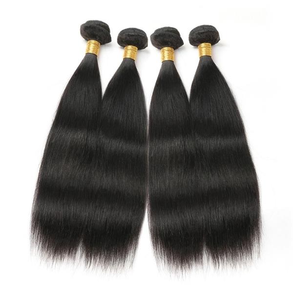 30’’ 4 Bundles Peruvian Human Hair Weave With Closure For Lady Straight