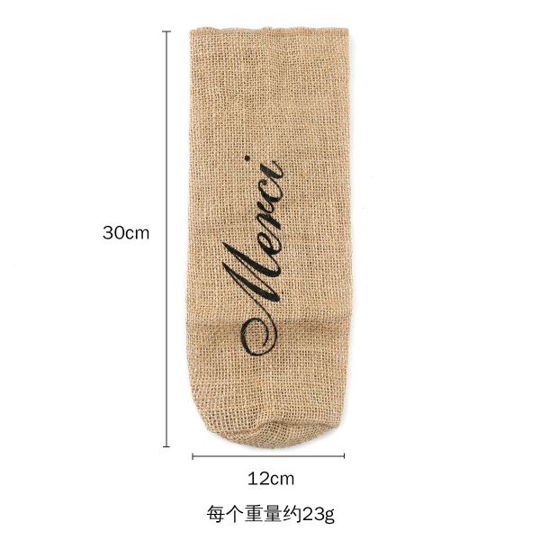 Jute Wine Bottle Covers with Drawstrings Reusable Wine Gift Bags in Customized Color
