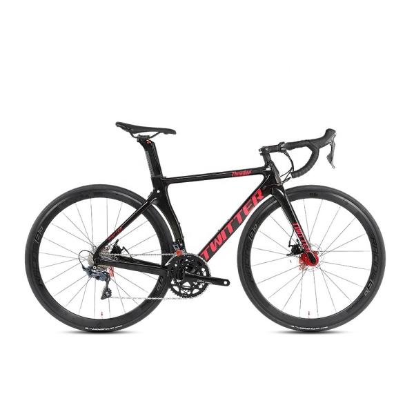 Carbon Fiber Frame Road Bike with Hydraulic Disc Brake 22 Speed Cycle 700c 25c Bicycle