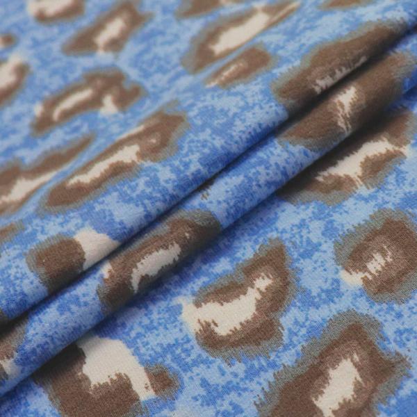 Anti tela 170cm poli estática da malha do jérsei do Spandex/tela jérsei do leopardo