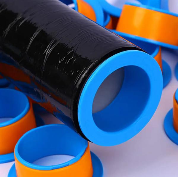 Blue Color Lightweight Hand Savers Plastic Dispenser For 3 Core Hand Stretch Wrap