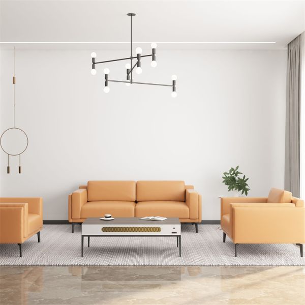 Canapé de bureau moderne et confortable avec cadre en bois