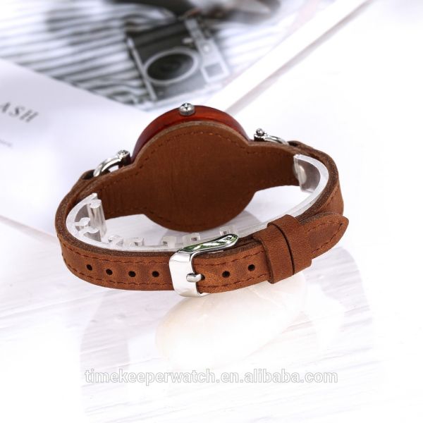 fashion lady watches , vintage designs , leather wood watches in elegant ,
