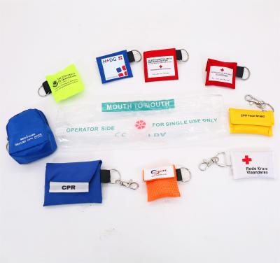 Máscara ajustável do Cpr da barreira protetora para primeiros socorros Kit Cpr Face Shield Products