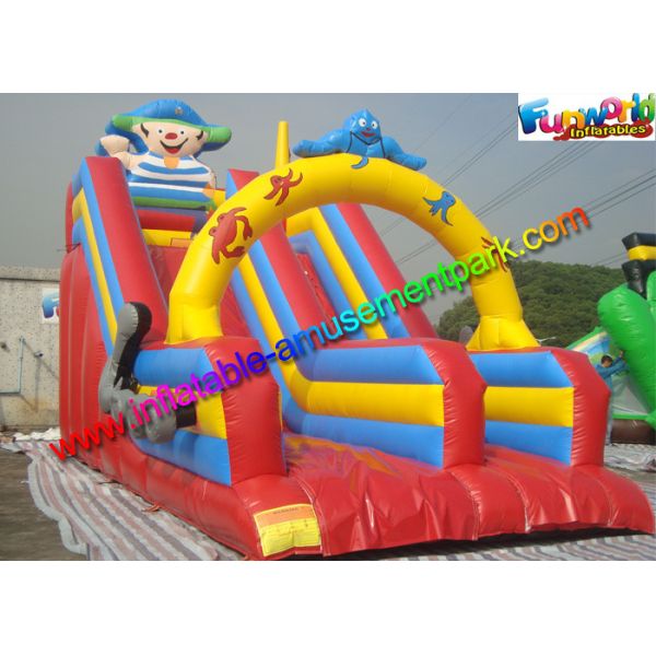 Customized Pirate Ship Commercial Inflatable Blow up Slide 8L x 4W x 6H Meter