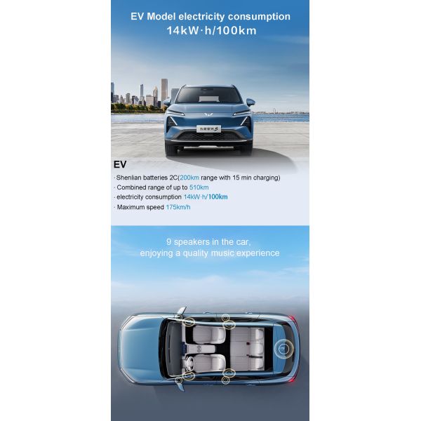 Tiempo de carga 0,5 horas Wuling XingguangS SUV de coche eléctrico de largo alcance 2024