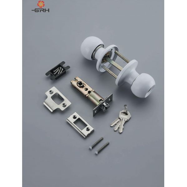 Почищенный щеткой замок цилиндра двери ручки нержавеющей стали металла сферически для дверей домочадца