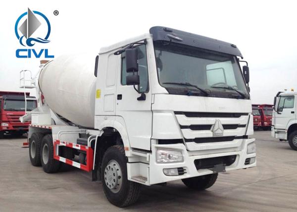 HOWO Euro II  Concrete Mixer Trucks 6X4 Volumetric Concrete Mixer truck  8m³ Body Capacity White color