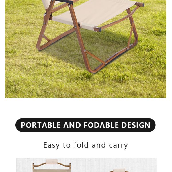 Silla de acampada plegable de aluminio 100kg Capacidad 52x43x62cm