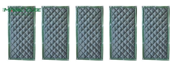 Square Edge Outdoor Sound Barrier Polyester Wool For Railway Fencing Wall