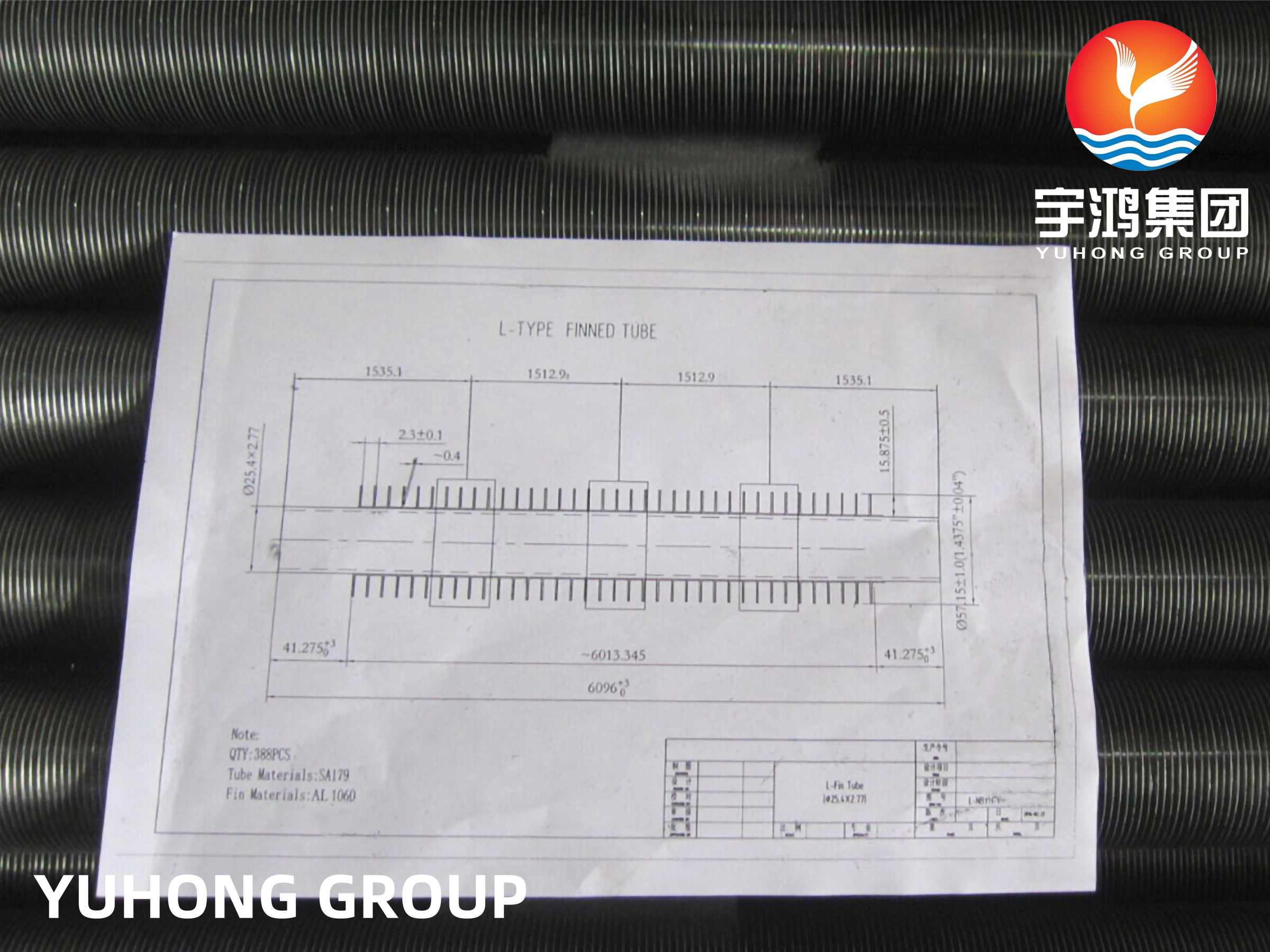 ASTM A179 L Type Finned Tube With AL1060 Fins For Heat Exchangers Boilers