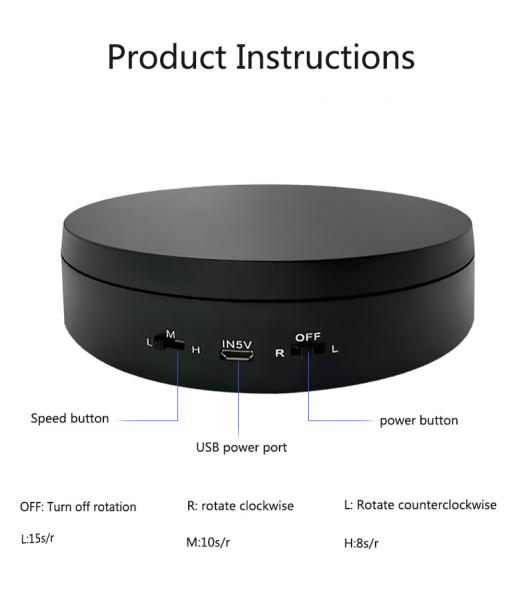 Frosted Elegance Rotating Display Platform Motorized Rotating Display Stand