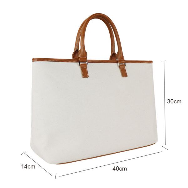 Zippered Waterproof Hand Tote Bags Raffia Custom Print for Summer Vacation