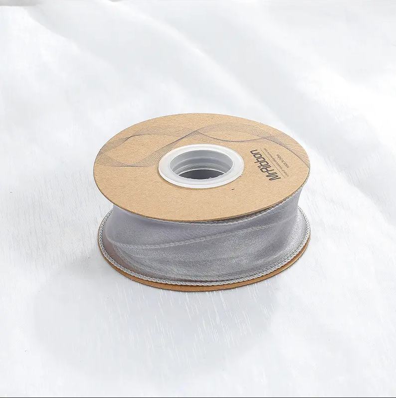 Лента Organza для цветка обруча подарка упаковывая сатинировку ленты пряжи сплошного цвета Fishtail