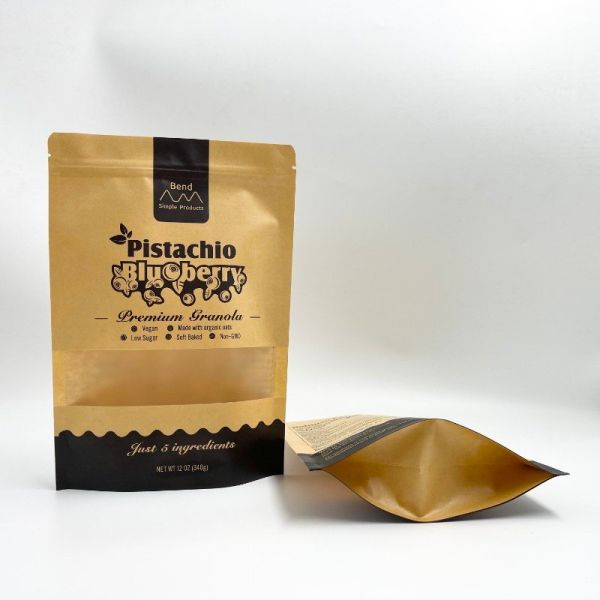 Biodegradable сумки закуски молнии Kraft бумажные упаковывая влагостойкие