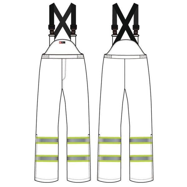 Минируя Workwear 50mm FR доказательства дождя связывает отражательные прозодежды тесьмой Bib