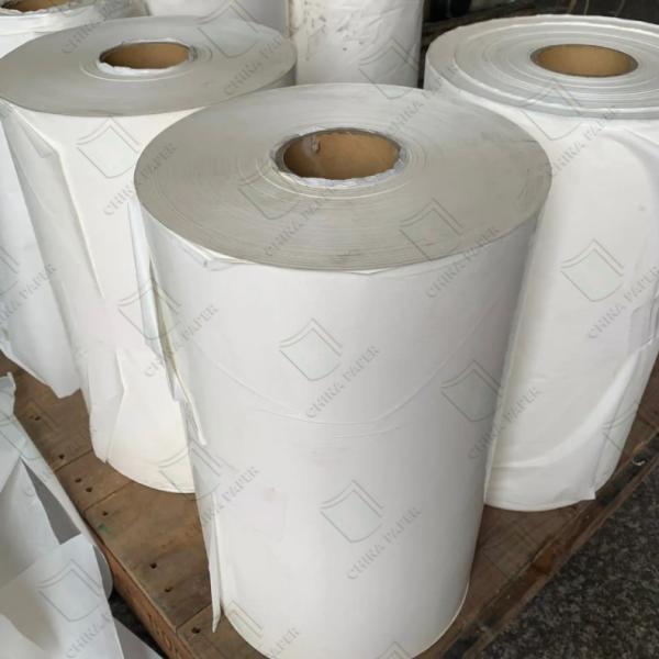 Customized Self-Adhesive Label And Sticker Material Semi Gloss White Blue Glassine Release Paper