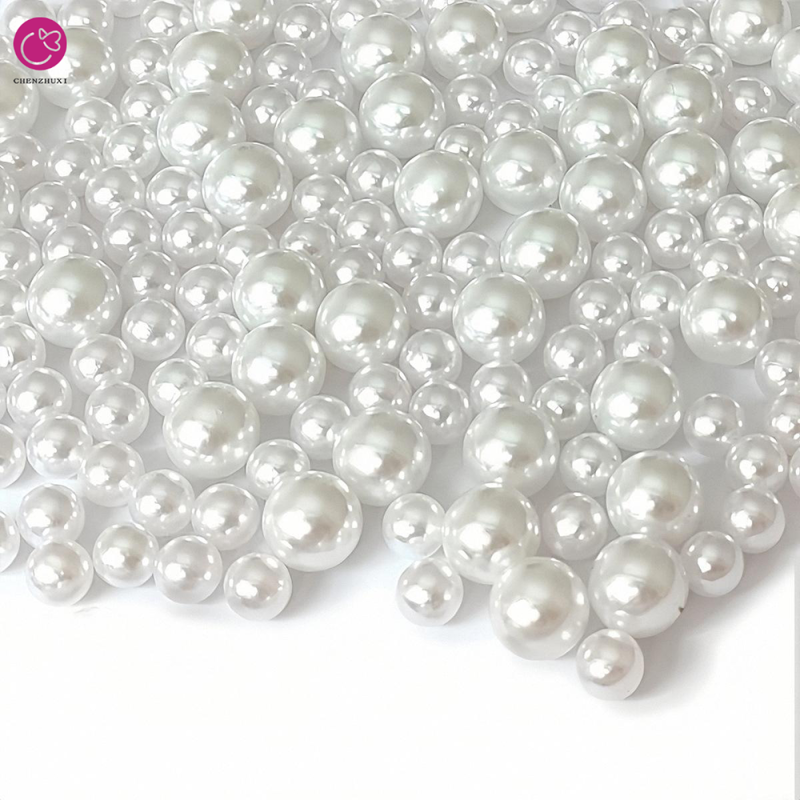 ABS Imitation Pearl 3-20mm No Hole Beads Handmade Beaded Bracelet Necklace DIY Jewelry Accessories Rhinestones Product Type