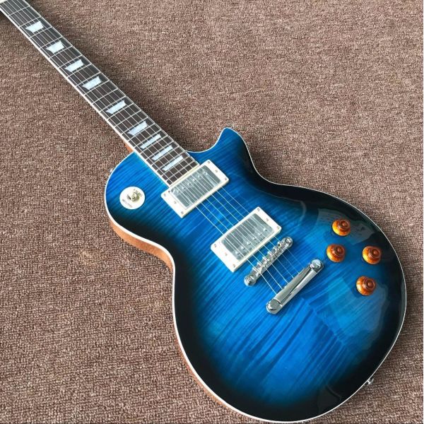 OEM 1959 R9 Classic LP electric guitar new style good sound in blue 24 tone position Musical instruments Free Shipping
