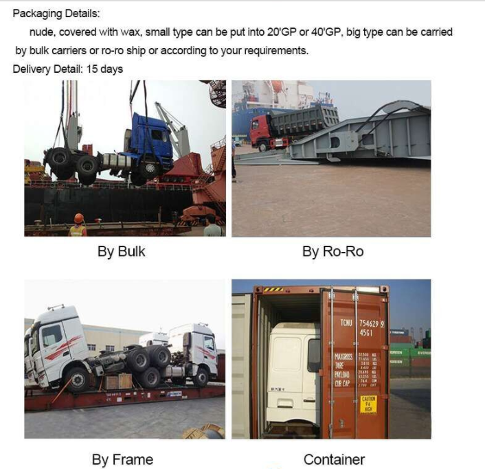 Red Color 336HP HOWO Used Dump Trucks Tipper 6X4 With Good Condition