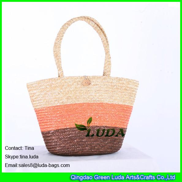 LUDA cheap wheat straw handbags women straw tote bag amazon