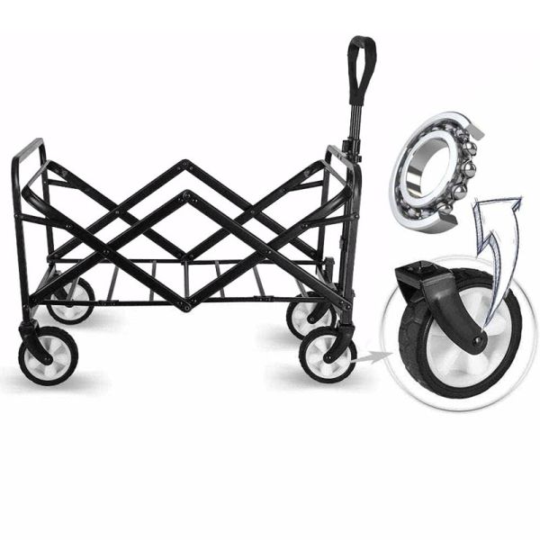Outdoor Heavy Duty Collapsible Foldable Camping Wagon for Hiking and Travelling