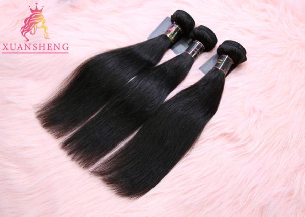 Cuticle Aligned Malaysian Straight Hair , Straight Virgin Hair Bundle Natural Color