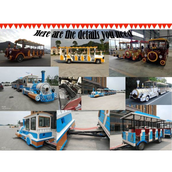 Birthday Train Rides Mini Express Trackless Train Hand Painted Technics