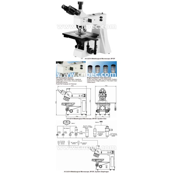 Металлургические оптически BF микроскопа LWD Trinocular светильника галоида/DF A13.0214
