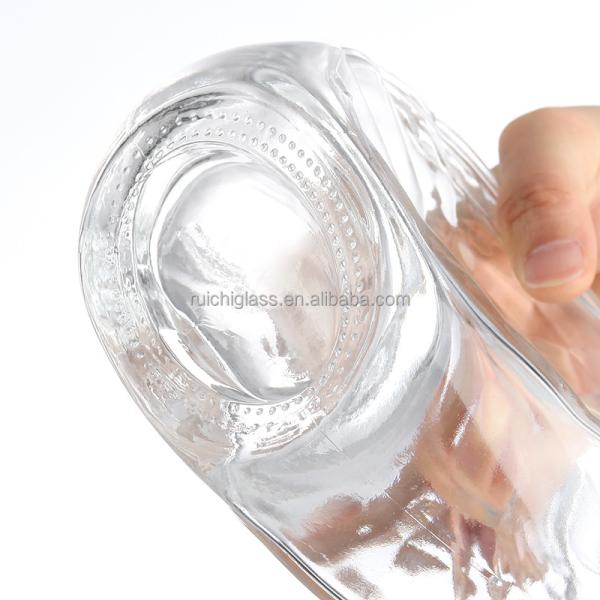 500ml 750ml fancy brandy glass bottle with hot stamping surface handling