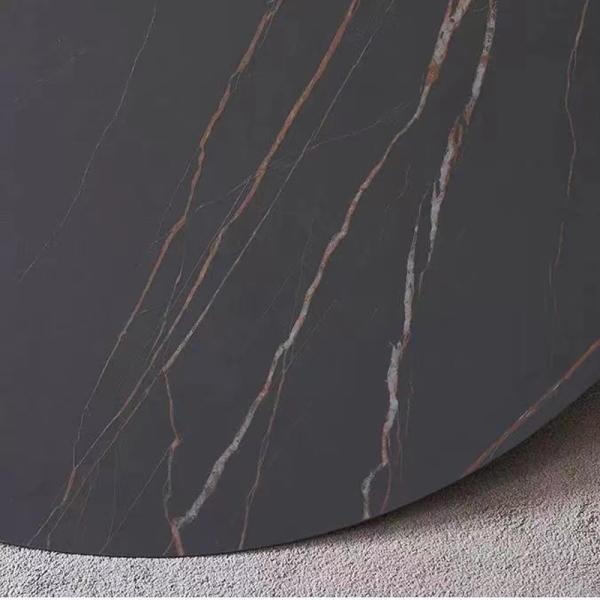 Une table à manger en céramique moderne